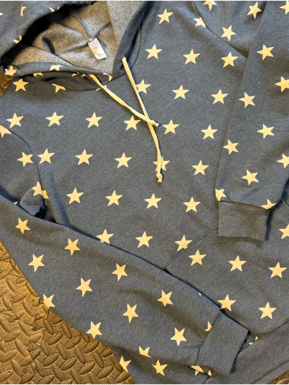 Alternative Women’s Navy & White Star Print Eco Fleece Hoodie NWOT Size XXL
